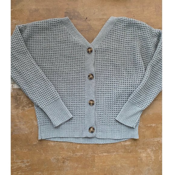 Moon & Madison Sage Green Cardigan Size Medium - Picture 1 of 10
